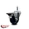 Service Caster 3.5'' Solid Poly Wheel Swivel 7/16'' Grip Ring Stem Caster with Brake SCC-GR20S3514-SPUS-PLB-716138 - alternate 4